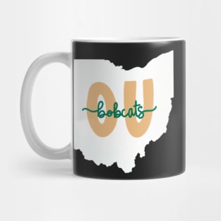 OU Bobcats White Ohio Mug